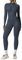 Ecupper Jumpsuits Damen Yoga Bodycon Einteiler Zip Up Overall Rompers Langärmelig Workout Outfit Dunkelblau L