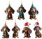 7 Stück Weihnachts-Dackel-Weihnachtsschmuck zum Aufhängen 2D 8 cm Acryl-Dackel-Ornament -Dekor für Weihnachtsbaum Kranz Girlande Auto-Innenausstattung Stil 2