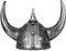Spinosaurus Wikinger Helm für Erwachsene - Mittelalter Horn Mütze Römerhelm - Kostüm Zubehör für Karneval, Halloween, Fastnacht, Mottoparty