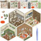 GAROMIA 3D House Sticker 3D Sticker Scene miniatur haus sticker 3D Hausaufkleber diy 3d house stickers Accessoires Spielzeug Cartoon Aufkleber kinder