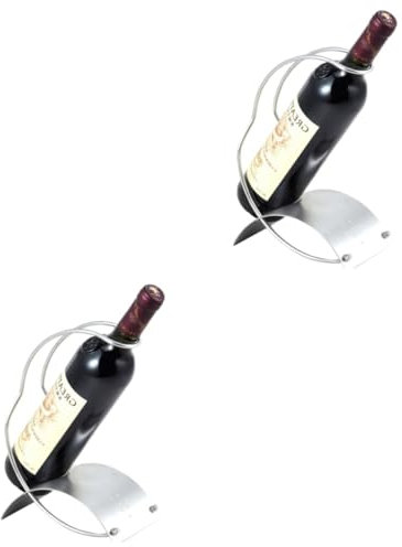 Alipis 2 Pz Supporto Per Bottiglie Di Vino Controsoffitto Portabottiglie