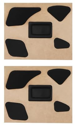 ECSiNG 2 Sets of Mouse Feet Compatible with Razer Naga Pro Thickness 0.6mm Mouse Skates PTFE Replacement Pad Skates Glide Feet Black