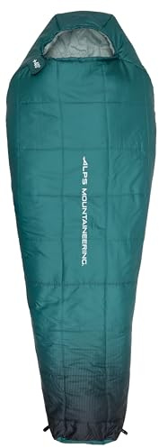 ALPS Mountaineering Vibe +40° Sleeping Bag – Lightweight 3-Season Mummy Bag with TechLoft Micro Insulation, Ripstop Shell & Compression Sack for Camping, Hiking & Backpacking