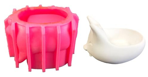 Práctico molde de silicona para mascotas en forma de contenedor de almacenamiento elegante forma de resina flexible para soporte de almacenamiento