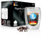 BigDean 6 Stück doppelwandige Espresso Gläser 80 ml in Gastro-Qualität - Espressogläser Espresso Glas Espressotassen Glas Set in Geschenkverpackung