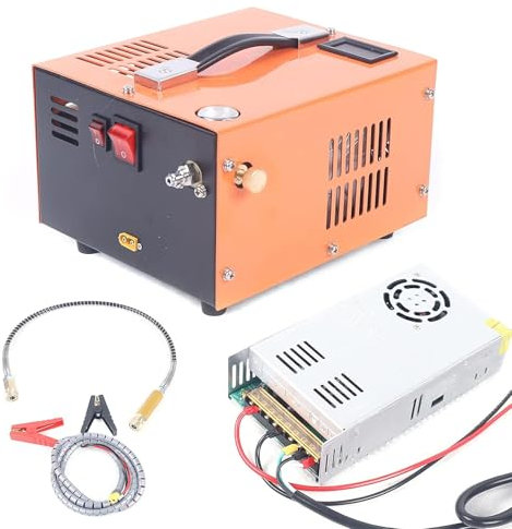 XDTKJDZ High Pressure Air Compressoring Machine, Portable PCP Airgun Compressor, Filling Speed 0.5L Gas Cylinder 0-30MPA/only 18 Minutes, for Air Rifle, Scuba Diving Bottle