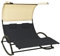 LVHUIDEH Schaukelliege, Doppel Sonnenliege mit Sonnendach, Outdoor Liegestuhl for 2 Personen, Ergonomische Design, Wetterfest, Gartenliege für Patio/Strand/Terrasse/Pool, 180 x 139 x 170 cm