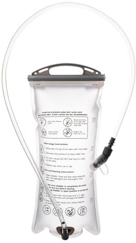 Azarxis Poche Hydratation 1,5L 2L 3L Réservoir d'eau Vessie Souple Sac à Eau pour Randonnée Course Escalade Cyclisme (Blanc, 2 L)