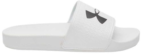 Under Armour UA B ARMR Slide - White/White/Black - 4,5, Weiß Weiß Schwarz, 37.5 EU