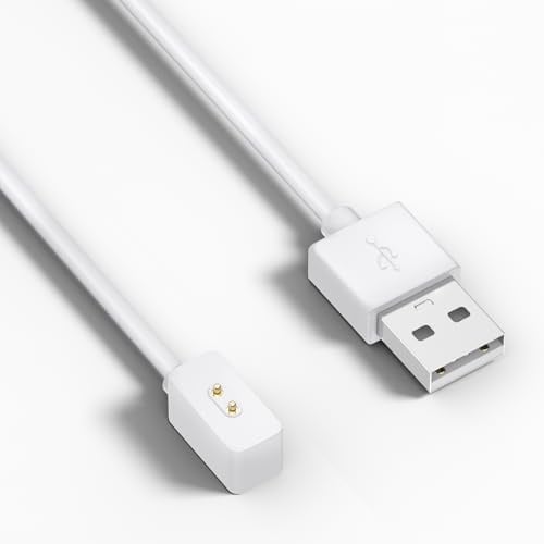 YLK Cargador Compatible con Xiaomi Mi Band 8/8 pro/9/9 Pro/Redmi Watch 3 Active (NO para RedmiWatch 3) /Redmi Watch 4/ Smart Band 2, 100cm USB Cable de Carga Repuesto (Blanco)