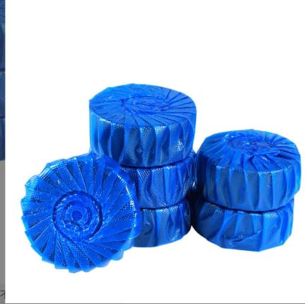 Pastillas para cisterna, 10 unidades, limpiador de inodoros, color azul, para cajas de agua, fácil aplicación, limpieza contra la cal y los depósitos