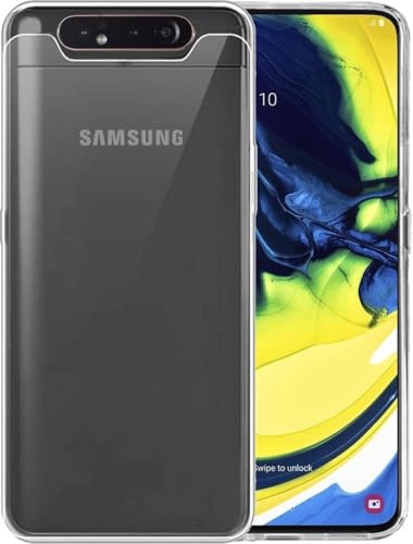 BTH - Hülle für Samsung Galaxy A80 - Silikonhülle Backcover - Schutzhülle - Dünnes Design Transparant
