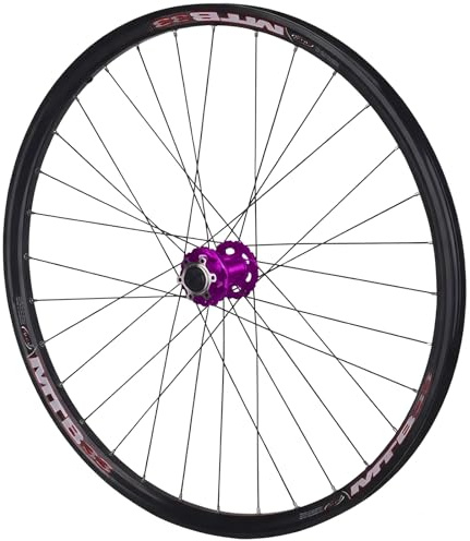 26 27,5 29 Zoll Mountainbike Vorderrad Steckachse Scheibenbremse Vorderradnabe Doppellagig Felge Aus Aluminiumlegierung Für Dirt Jump Bike/XC/AM(27.5'' Purple,15X110MM)