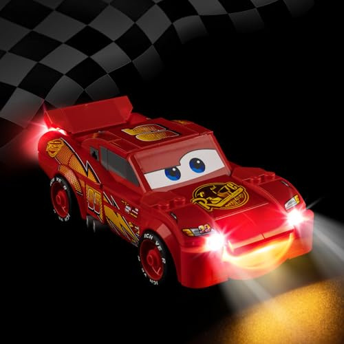 Kyglaring Led Licht Kompatibel mit Lego Lightning McQueen 77255 Bausteine, LED Beleuchtungszubehör für das Lego Modellset 77255 (Ohne Bausteine)