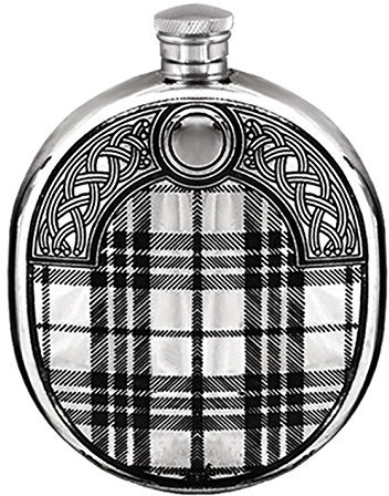 English Pewter Company 6oz Sporran Wedge Pewter Hip Flask. Personalised with Free Engraving [TSF620]