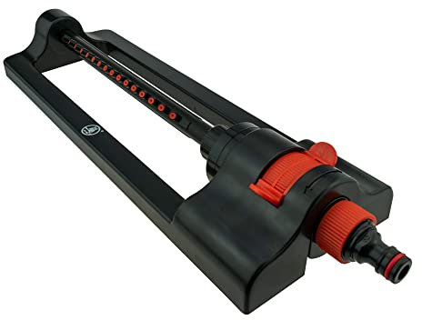 Simple to Use Adjustable and Oscillating Garden Watering Lawn Bar Sprinkler,wider base for greater stability,ideal for use in small/medium sized gardens