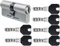 EVVA MCS Doppelzylinder mit 6 Design-Schlüssel schwarz, Länge (a/b) 31/71mm (c=102mm), einzigartige Magnet-Technologie, Not-u. Gefahrenfunktion BSZ, Modularbauweise SYMO, Aufbohr-, und Ziehschutz KZS