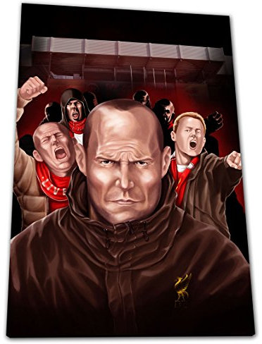 Ultras Liverpool Format: 100x70, Bild auf Leinwand XL, fertig gerahmt