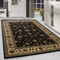 HomebyHome Vintage Teppich 200x300 cm (200 x 290 cm) Orientalischer Teppich Kurzflor - Orient Teppich Schwarz für Wohnzimmer, Esszimmer, Flur und Schlafzimmer - Klassicher Teppich mit Oeko-TEX