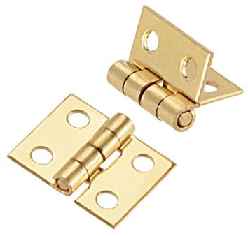 sourcing map 40Stücke Schmuck Fall Holzkiste Scharniere Armaturen Golden 0,32Mini