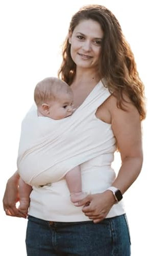 Amarsupiel Maglietta Porta Bebè - Fascia Neonato Ergonomica - Marsupio evolutivo per neonati - Allattamento facile - Certificato Oekotex - Da 2,5kg a 9kg