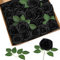 Homcomodar Künstliche Rose 30Pc Künstliche Blume Gefälschte Rosen für Hochzeit DIY Bouquets Centerpieces Arrangement Party (Schwarz)