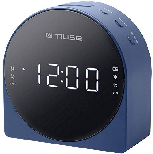 Muse M-185 CBL - Despertador (Reloj Despertador Digital, Negro, LED, 2,29 cm (0.9), AAA/R03/UM4, 230 V)