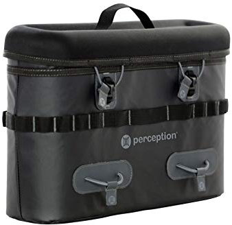 Perception Kayaks Saddle Bag | Tackle Storage System for Outlaw Kayak | Holds Two 3600 Plano Boxes | Splash Resistant | Zipper Top |, Black