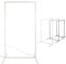 Natural Goods Berlin 1x Kleiderständer Rechteck Design Garderobe freistehend, Metall, minimalistisch, stabil, DIY (Weiß, H 140cm x B 80cm)