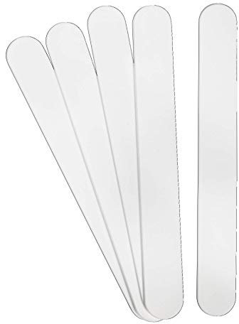 Rayher 34460102 Spatule, plastique, blanc, 5 pces., 14,8X1,8cm, réutilisable, usages multiples, bricolage, art créatif