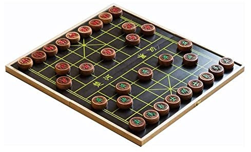 XIXIDIAN Chinesisches Schach (Xiangqi) Reise-Set, Faltbares Board, Tragbares chinesisches Schachspiel Set (2 Spieler, Ab 8 Jahren, Color : Brown, Size : 49 * 55 * 2.5cm)