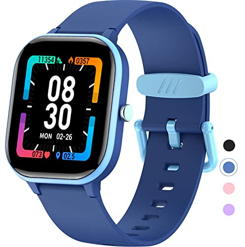 HENGTO Fitness Tracker für Kinder, IP68 wasserdichter Aktivitäts Tracker, Schrittzähler, Herzfrequenzmesser, 19 Sport Gesundheitsmodi, tolles Kindergeschenk für Teenager