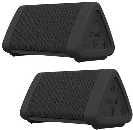 Cambridge Soundworks OontZ Angle 3 Black Dual Bluetooth Speaker, Dual Edition, Up to 100 Ft Wireless Range, Portable, Up to 24 Hrs Playtime, Crystal Clear Sound, Pairable, Modern Minimalist Style