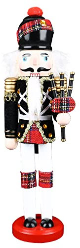 Nussknacker Weihnachtsschmuck, 30cm/11,8 Zoll Soldat Holz König Figur Dekor Puppe Ornament für Zuhause Kamin Weihnachtsbaum Party Dekoration (Suona)