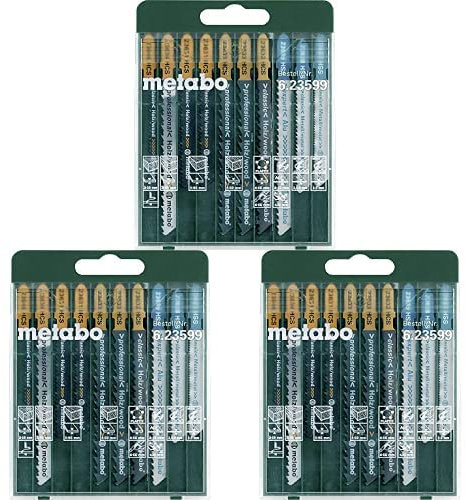 Metabo Stichsägeblattsortiment - SP 10-teilig, für Holz+Metall+Kunststoffe (623599000) Materialeignung: Holz/Metall/Kunststoffe, 3er Pack