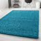 Carpetsale24 Teppich Wohnzimmer Shaggy Flokati Einfarbig Design 65 x 130 cm Türkis - Hochflor Teppich Schlafzimmer Pflegeleicht Super Weich - Flauschiger Teppich Langflor 50 mm Florhöhe Läufer Flur