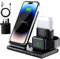 Hoidokly Wireless Charger 3 in 1 Wireless Charging Station Qi Fast Wireless Charger Stand for iPhone 14/14 Pro/13/12/11/Max/XS/XR/X/8, iWatch 8/7/6/5/4/3/2, AirPods with Adapter