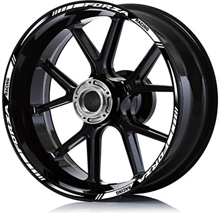 STATUZ Motorrad-Radaufkleber Für Honda Forza 750 350 Forza125/250/350 Reflektierende Streifen Felgenaufkleber Roller Zubehör Wasserdicht Schmücken (Color : Front 15 Rear 14 B)