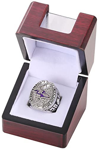 NVeeus Alle Vorherigen-Champion-Ring-Replik, Für Fans, Freunde Und Familie, Geschenk Zur Geburtstagskollektion,T Display-Box/2012 Ravens