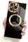 Newseego Handyhülle für iPhone 14 Pro Max Hülle [Kompatibel mit Magsafe] Luxuriöse Quadratische Magnetische Hülle Plattierte Rand Weiches Silikon Stoßfeste Schutzhülle für iPhone 14 Pro Max-Schwarz