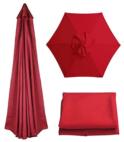 Lecerrot Toldo de Repuesto para sombrilla de Exterior - Cubierta de Dosel de poliéster para Exteriores para Patio,Cubierta Protectora Lavable UV30+ para Playa, terraza, Parque Infantil, jardín, Patio