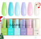 CANNI UV Nagellack Set 6 Farben verde azul morado rosa blanco Gellack Nagellack Gel Polish Set Gelnägel Set UV Gel für Nägel C2305