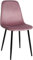 CLP Chaise De Salle A Manger Napier en Similicuir Tissu Ou Velours I Chaise avec Surface D'assise Matelassée Pieds en Metal I Charge Max.150 Kg, Couleur:Rose, Matériel:Velours