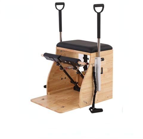 AMCOIN Pilates-Stuhl,Heim-Pilates-Reformer,Stabilitäts-Pilates-Profi-Stuhlausrüstung,Pilates-Ausrüstung Mit Griffen,für Zuhause Und Studio (A-1)