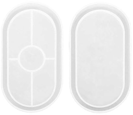 2Pcs Oval Ashtray Silicone Mold Silicone Mould Coasters Classic Useful Oval DIY Epoxy Mould Jewelry Ring Dish Tray Epoxy Casting Mould for DIY Craft