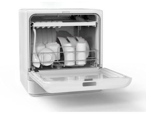 Lave-vaisselle portable de comptoir, lave-vaisselle automatique électronique de cuisine domestique, commande tactile, affichage LED, mini lave-vaisselle intelligent, pour maison, dortoir, camping-car