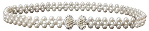 ABJFJE Elastischer Perlengürtel für Damen, Strass, Kristall, Hochzeit, Braut, Damengürtel, Schmuckzubehör für Frauen und Mädchen, Stil Nr. 4, 27.55