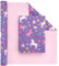 WERNNSAI Wende Geschenkpapierrolle mit Einhornmotiv – 1 Rolle 43 cm cm x 10 m Geburtstag Geschenkpapierrolle Einhorn Geburtstag Geschenkpapierrolle für Kinder unicorn wrapping paper single roll