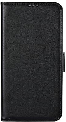 groov e Folio Wallet Smartphone Case - Faux Leather Mobile Phone Protector Cover with Card Holder and Wireless Charging Support - For iPhone 12 / iPhone 12 Pro - Black