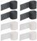TOP-VIGOR Lot de 8 rouleaux de papier crépon arc-en-ciel à suspendre pour fleurs, emballage cadeau, anniversaire, décorations de fête, 3,5 cm x 10 m, noir/blanc